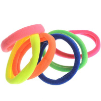 Резинка для волос 5,5см 6 шт. 6 флюоресцентных цветов Y6570-18