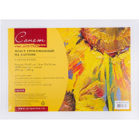 Холст на картоне, 25х35см 100% хлопок, мелкое зерно, 280г/м2 DK13701-25х35