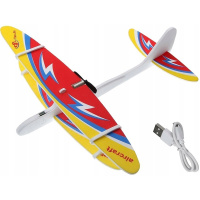Самолет-планер 29см 4цвета, пенопласт (20 мин работы, USB зарядка) Y9771-19