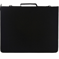 Папка-портфолио А2 (65*46,5*4) с ремнем черная 037/1р