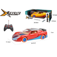 Машина р/у "Экстрим" 24,5х11,5х7см пластик (свет) 2 цвета 2135719/2618-107