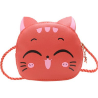 Сумочка "Кошечка" 12х10,5х4см 1 отделение, искусственная кожа, красная SD2265