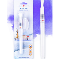 Кисть синтетика с резервуаром плоская №2 (7,5мм) в блистере 1571031205