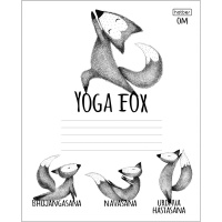 Тетрадь А5 24л клетка "Animals Yoga" на скобе 5 дизайнов 24Т5В1/056513