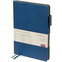 Ежедневник недатированный А5 "Boston" 272стр., синий, серый срез, искусственная кожа 3-228/18