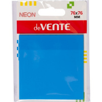 Клейкая бумага 76х76мм 50л голубая неоновая, полупрозрачная, пластик, в блистере 20113