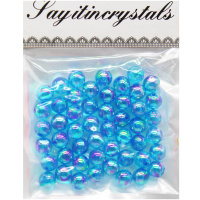 Набор бусин 13х10см 10мм голубой Y9023-19