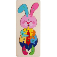 Пазл-сортер "Детский" 30х13см объемный, дерево, 12 видов 11401-24