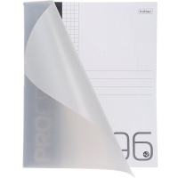 Тетрадь А5 96л клетка "Progressive. Серая" на скобе, пластиковая обложка 96Т5В1/088809