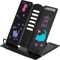 Подставка для книг металлическая "Funny Cats" 15,4х15,2см черная, в пакете 8063511