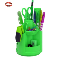 Набор настольный "Mini Desk. Neon Solid" 18,5х10,5х24см 13 предметов, вращающийся, пластик, зеленый