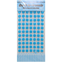 Наклейки Пуговицы d= 10мм 24*12*0,5см синие Y4150-16