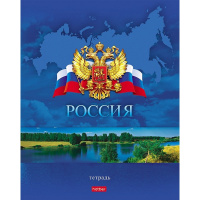 Тетрадь А5 48л клетка "Россия. С гимном" на скобе 5 дизайнов 48Т5B1/013123