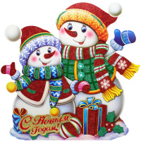 Панно "Снеговик" 45х37см 210506-284