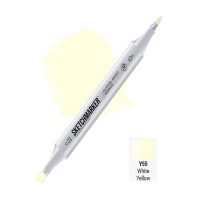 Маркер спиртовой двухсторонний "Sketchmarker" бело-жёлтый SM-Y55