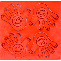 Наклейки светоотражающие "Ладошки" 1 лист 4шт, размер 1шт 6,5х7см Y9240-19