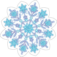 Украшение новогоднее "Снежинка" 150х150мм картон 88.430