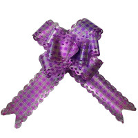 Бант-бабочка 9см 1шт в клетку фиолет Y2345-15, 3*45см, 4секц.