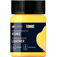 Краска акриловая по коже 50мл золото банка Декола 26128965