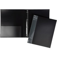 Папка на 4-х кольцах "Standard" А4 25мм пластик 0,70мм, черная 4AB4_00101/038479