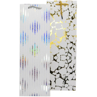 Пакет подарочный "Узоры" 36х12х9см под бутылку 2 вида 9039,9038