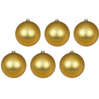 Набор шаров 80мм 6шт золото, матовый Y373-13