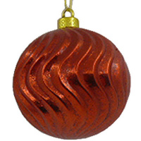 Шар 80мм с узором, красный Y6625-18