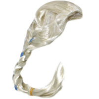 Парик снегурочки с косой 65см, бело-голубой XM0565