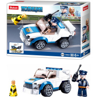 Конструктор "Полиция. Внедорожник" 90 деталей 19х11,5см пластик (1 фигурка) M38-B0824