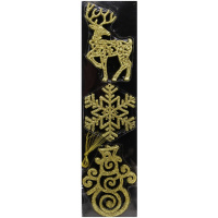 Набор ёлочных украшений 11шт "Снеговик, снежинка, олень" золото Y9930-24