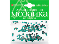 Мозаика декор. 4*4мм 200шт бирюзовый акрил 2-335/13