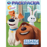 Раскраска "Секреты питомцев" 214х290мм. Скрепка. 16стр. 978-5-506-10659-3