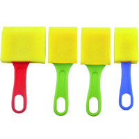 Набор кисть-губка 4шт. плоские (размер 2,5см/3,5см/5см/7см) поролон Y9215-19