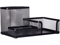 Подставка д/канц.принадлежностей 20х10х10см 3 отделения сетчатая металлическая, черная E9175