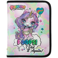 Папка на молнии А5 "Poopsie" 230х175х25мм пластик, молния с 3-х сторон PSHB-US1-CPBFL