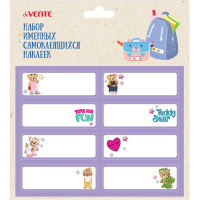 Наклейки для информации 6,1х2,1см "Teddy Bear" 8шт 8004402