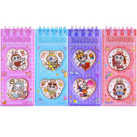 Блокнот 70х165мм 33л "Зубастик" линия, 8 листов с наклейками, на спирали M-3304