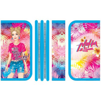 Пенал "Гавайская девчонка" 19х10,5х5см, прямоугольный, двухстворчатый, печать на фольге ПО-69