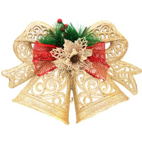 Украшение "Колокольчики" 22х28см с блестками, пластик ZD2962