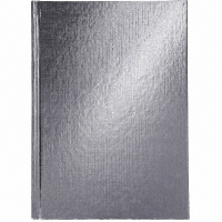 Бизнес-блокнот А5 80л "METALLIC. Серебро" клетка/линия 7БЦ тиснение 067475