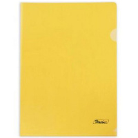 Папка-уголок А4 пластик 0,18мм желтый полупрозрачный AG4_00105/040033