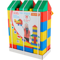 Конструктор строительный "XXL" 36 элементов, с соединителем (30 элементов) 68026