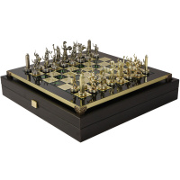 Шахматный набор "Троянская война" 36х36см дерево/металл (фигуры золото/серебро) MP-S-4-36-GRE