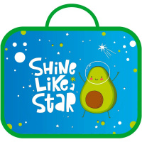 Папка с ручками 33,5х26х6см "Космический авокадо" ткань ПШ-11