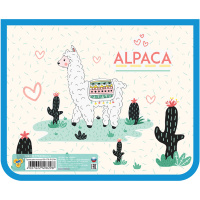 Папка на молнии А5 "Путешествие Альпаки" 230х190х50мм пластик ПМ-А5-29