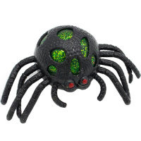 Игрушка антистресс "Паук" 12см, черный с блестками Y7486-18
