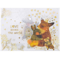 Папка-конверт на кнопке "Любовь, как она есть" А4 пластик 0,18мм 14-036/13