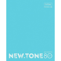 Тетрадь А5 48л клетка "NEWtone Pastel Незабудка" 80гр/м2 на скобе глянцевая ламинация 065608