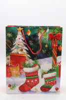 Пакет подарочный "Новый год" 32х26х10см 4 вида Y10549-24