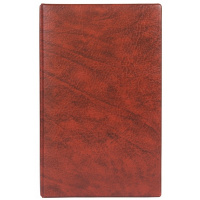 Телефонная книга 130х190мм с файлами для визиток, пвх, коричневая 2127.К-104